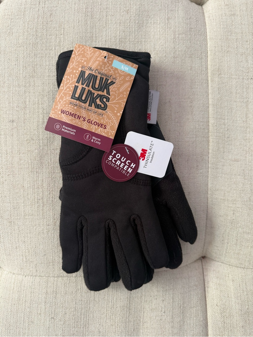 Muk Luks Women’s Touchscreen Gloves Sz S/M